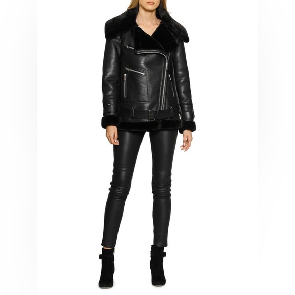 Walter Baker Celine Leather Faux Fur Jacket (NEW, NEVER WORN) - Picture 4 of 7